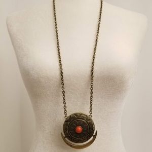 MACY’S Gold-tone Medallion Pendant Necklace